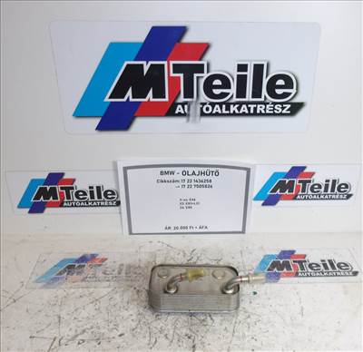 [GYÁRI BONTOTT] BMW - OLAJHŰTŐ - 3-as: E46; X3: E83+LCI; Z4: E85   | 17 22 7505826 |